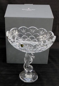 New Waterford Seahorse Pedestal Lead Crystal Bowl Signed Tom Brennan 40018941 - Picture 1 of 8