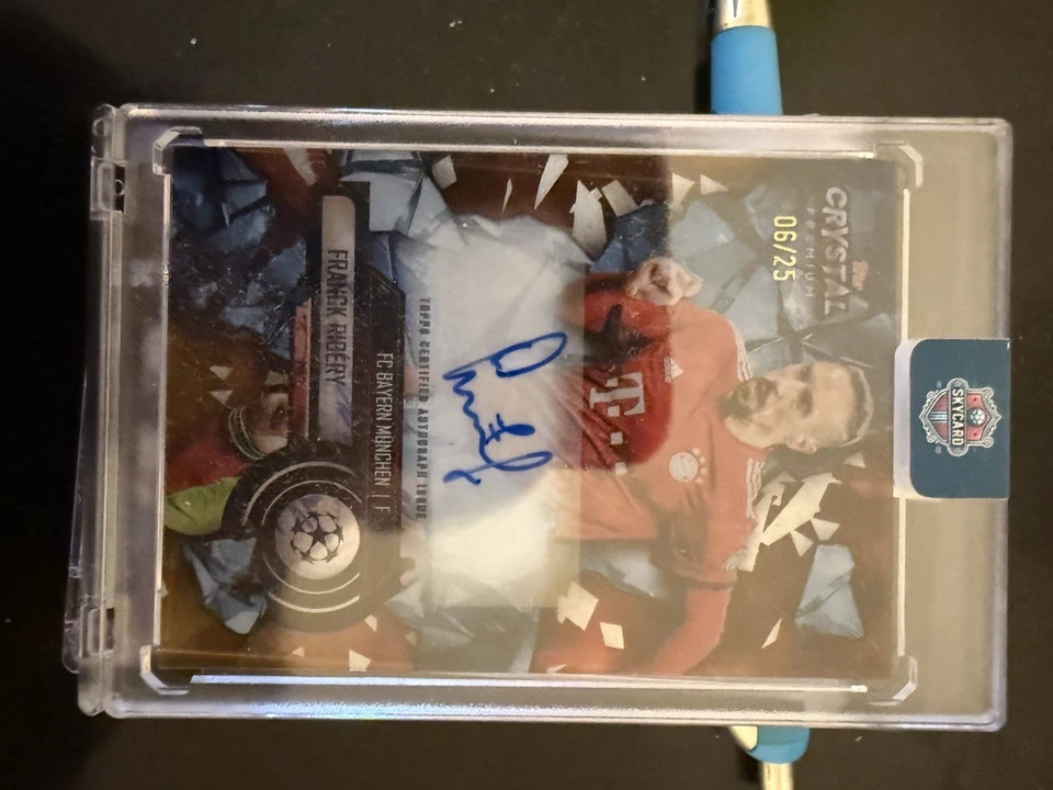 Frank Ribéry Autogramm /25 Crystal Topps Champions League - Bild 1 von 1