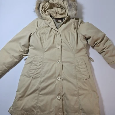 VINTAGE Eddie Bauer Goose Down Coyote Fur Hooded Heavy Parka Coat Men's XL USA - Image 1 of 4