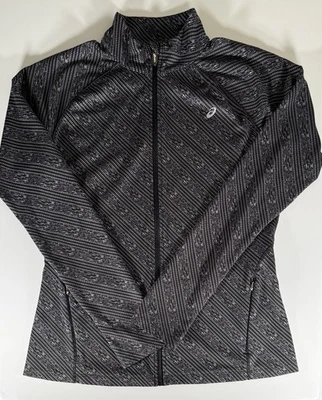 Asics Camisa de Correr Chaqueta Mujer Grande Manga Larga Negra Bolsillos con Cremallera Completa Foto 1 de 4