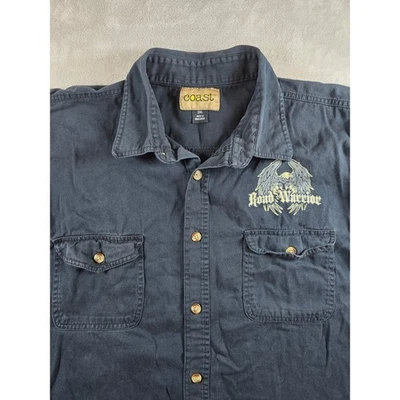 Coast Road Warrior Shirt Mens 3XL Fit 2X Skull Eagle Biker Sleeveless *Read - Image 1 of 4