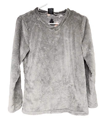 Donna Loren Women's Fleece Pajama Shirt SMALL - Gray 100% Polyester - Super Soft - Image 1 of 4