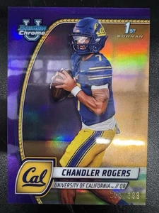 2024 Bowman University Chrome - Chandler Rogers #41 Purple Refractor /399 (RC) - Picture 1 of 2