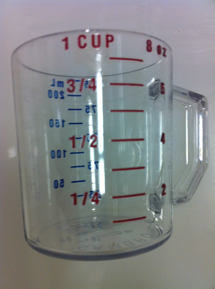 Measuring Cup, Cambro, Model: 1 CUP, 1 PT, 1 QT, 2 QT, 4 QT. - Image 1 of 1