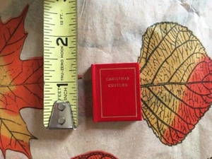 Where Our Christmas Customs Come From Leather Miniature Book Black Cat Press - Picture 1 of 3