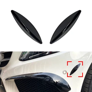 Frontstoßstange Lippenspalter Spoiler Seitenenten schwarz für Benz C-Klasse W205 15-18 - Bild 1 von 6