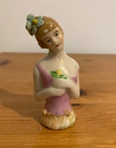 Antique porcelain pin cushion half doll - 1920’s style - Picture 1 of 5