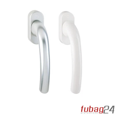 HOPPE & HERMAT Hoppe Fenstergriff Tokyo Standard 0710/U26 F1 alu / RAL 9016 weiß