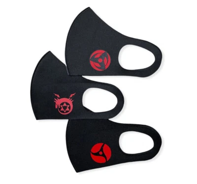 3 Pcs Naruto Itachi kakashi Anime Face Mask Washable Reusable Lightweight - Image 1 of 2
