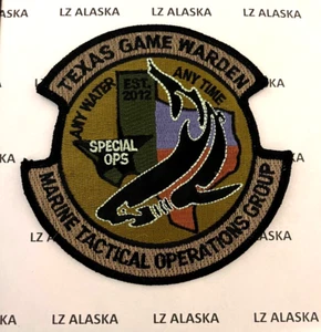 TEXAS GAME WARDEN MARINE TACTICAL OPERATIONS GP SUBDUED SPECIAL OPS PATCH (PD15) - Picture 1 of 3