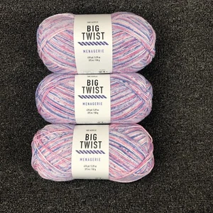 Lot Of 3 Big Twist Menagerie Blue Parrotfish Yarn - Picture 1 of 3