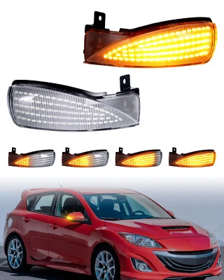 For Mazda 3 BL 2008-2014 6 GH 2007-2015 2x Dynamic LED Mirror Turn Signal Lights - Image 1 of 4