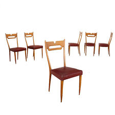 Gruppe von 6 Stühlen Buche - Italien 1950er 