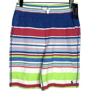 Polo Ralph Lauren Shorts Boys Striped Color Block Cotton Summer Board Shorts - Picture 1 of 6