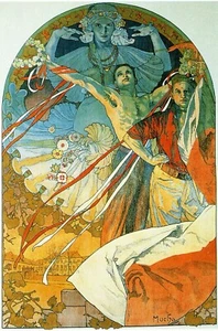 8° Festival Sokol 1912 di Alphonse Mucha Giclee stampa fine arte ripro su tela - Foto 1 di 1