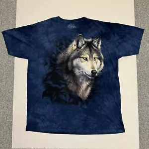 Vintage The Mountain Wolf T-shirt Size 3XL Short Sleeve Mens Animal Tie Dye Y2k - Picture 1 of 8