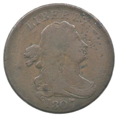 1807 Draped Bust Half Cent Piece *7071 - Image 1 of 3