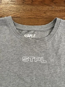 Staple Pigeon STPL Center Logo Spell Out Embroidered T Shirt Men XL - Picture 1 of 7