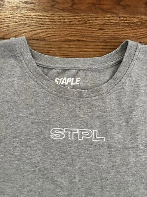 Staple Pigeon STPL Center Logo Spell Out Embroidered T Shirt Men XL - Image 1 of 4