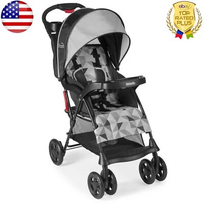 Lightweight Standard Stroller Has Canopy Storage Basket Tray One Hand Fold Gray - Image 1 of 4