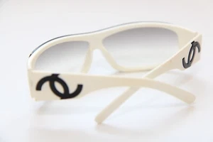 CHANEL Sunglasses Sonnenbrille Lunettes White Frame 5072 c.716/8G 120 Italy - Picture 1 of 10