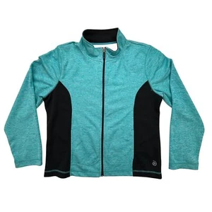 Be Inspired Jacket Womens XL Full Zip Black Colorblock Activewear Polyester - Picture 1 of 9