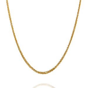 14 Karat Gold 1 mm Kette Franco Halskette 16 Zoll - für Unisex Erwachsene - Geschenk - Bild 1 von 6