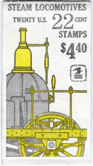 US BC-bC38 MNH 1987 $4.40 Steam Locomotives Full Booklet Plate #1 @Face - Image 1 of 1