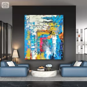 Venta Abstracto Colores Caribeños HECHO A MANO Original 60H X 48W Antes $3,495 Ahora $1,795 - Imagen 1 de 23