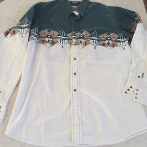 BROOKS & DUNN Panhandle Slim Shirt Large Mens Western Cowboy Pearl Snap - Picture 1 of 14