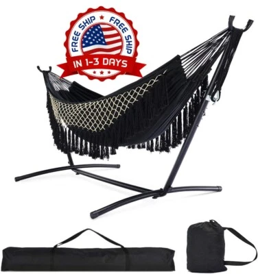 Hamaca De Moderno Con Base Para Adultos 2 Personas Interior Y Patio Jardín Soporte Foto 1 de 4