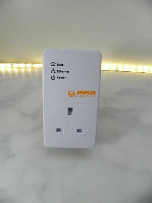 SIMPLER NETWORKS HP200PT64BT2 200Mbps Powerline Passthrough Ethernet Adaptor #50 - Image 1 of 3