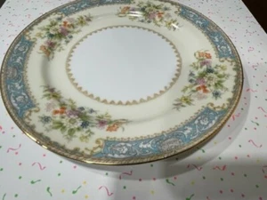 Noritake Cerulean Bread & Butter 6-1/2" Blue gold floral Occupied Japan - Picture 1 of 12