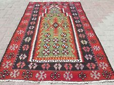 Turkish Small Kilim Rug, Small Carpet, Bedroom Rug Boho Rug Tribal Kelim 43"X68"