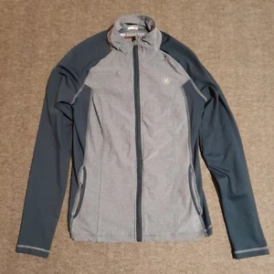 Ariat Tek Women's Heat Series Gray & Blue Fitted Full Zip Jacket--Size M - Picture 1 of 10