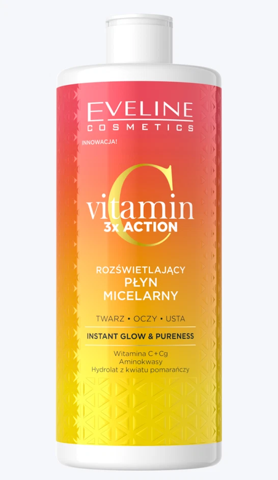 Eveline Vitamina C Líquido Micelar Iluminador Brillo Instantáneo y Pureza 500 ml Foto 1 de 1