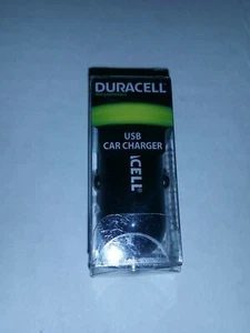 Duracell USB 1 Port Car Phone/Computer Charger Black NIB - Picture 1 of 2