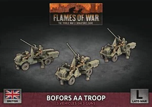 FOW British Bofors AA Troop (3x) - Picture 1 of 1