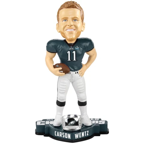 Carson Wentz Philadelphia Eagles Super Bowl LII Champion Bobblehead NFL Cover