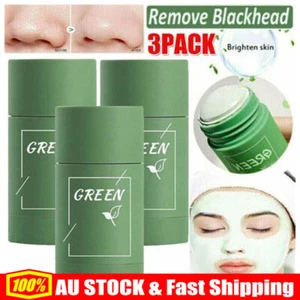 3PK Green Tea Purifying Clay Mask Stick Oil Control Anti-Acne Deep Cleanse Solid - Picture 1 of 11