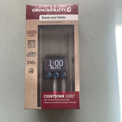 Faro de bicicleta Blackburn PN: 7102665 cuenta regresiva 1600 lúmenes nuevo en caja Foto 1 de 4