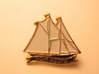 NOVA SCOTIA pin lapel pinback sea ship seaship nautical souvenir tie tack