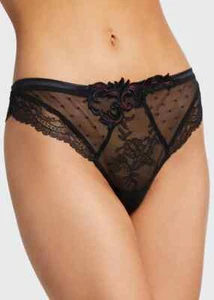 LISE CHARMEL 270597 Soiree Libertine Thong Black size Small - Picture 1 of 3