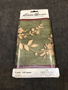 Imperial Home Wallpaper Border Eddie Bauer Green/Gold/ Burgundy 10 Yards New - Picture 1 of 8