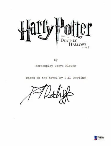 DANIEL RADCLIFFE SIGNED AUTOGRAPHED HARRY POTTER MOVIE SCRIPT BECKETT BAS COA 22 Cover