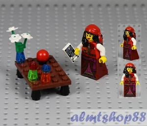 LEGO - Fortune Teller Minifigure w/ Table & Tarot Card - Princess Gypsy Pirates - Picture 1 of 1