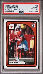 PSA 10 Arch Manning Rookie 2024 Panini Instant NIL NCAA Rookie Texas Longhorns - Picture 1 of 2