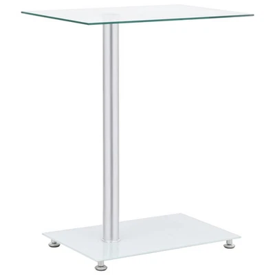 Side Table Transparent Tempered glass, stainless steel Small - Image 1 of 4