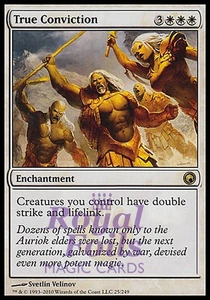 True Conviction 1x FOIL SOM MTG Scars of Mirrodin Rare MINT white - Picture 1 of 1
