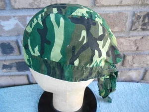UNBRANDED HEADGEAR DO RAG Head Wrap Bandana GREEN CAMO Biker - Bild 1 von 7